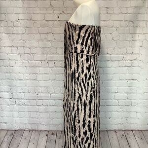 760. BCBG “JESSE” Geo Print Scalloped Skirt | NWT | Size 12 | Maxi & Mini Combo